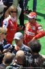 Michael Schumacher y Felipe Massa en la rueda de prensa despues de la sessión classificatoria del Sabado